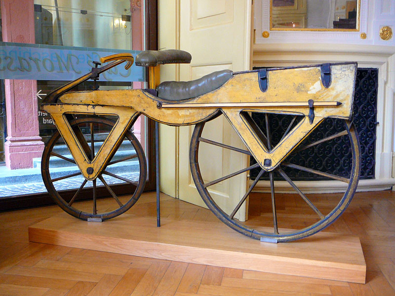 Baron Karl von Drais 'running machine' or Laufmaschine.