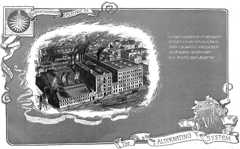 Westinghouse Electric Company catalogue, circa 1884