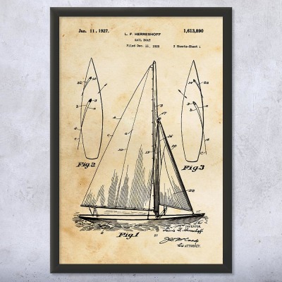 Sailboat Patent Wall Art