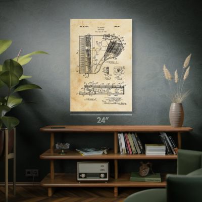 Grand Piano Patent Wall Art