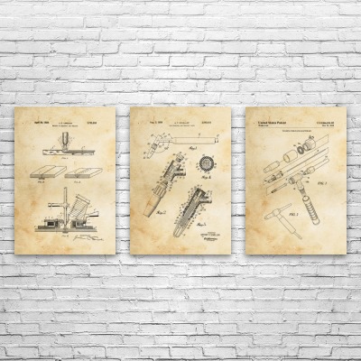 Welding Patent Wall Art Set of 3