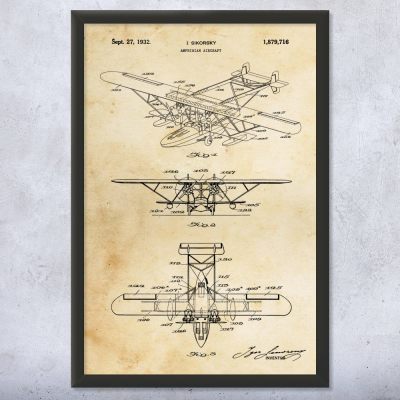 Sea Plane Patent Wall Art