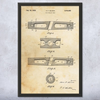 Polo Mallet Head Patent Wall Art