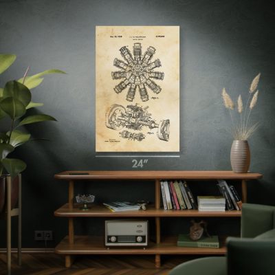 Radial Engine Patent Wall Art