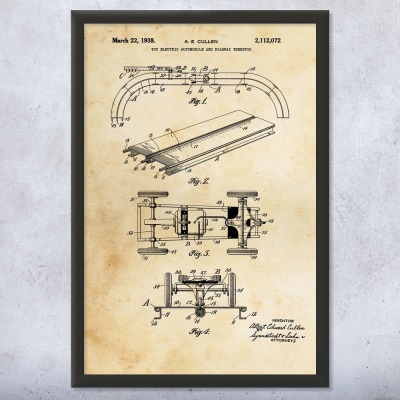 RC Slot Car Patent Wall Art