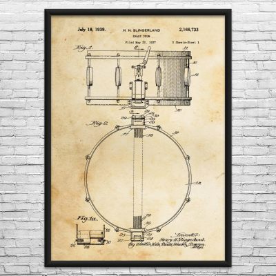 Snare Drum Patent Wall Art