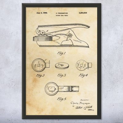 Seal Press Patent Wall Art