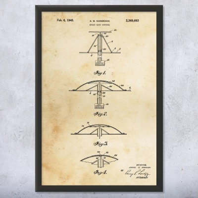 Broadband Antenna Patent Wall Art