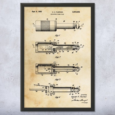 Audio Jack Patent Wall Art