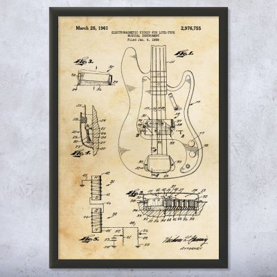 Guitar Patent Wall Art