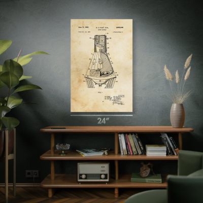 Mercury Space Capsule Patent Wall Art