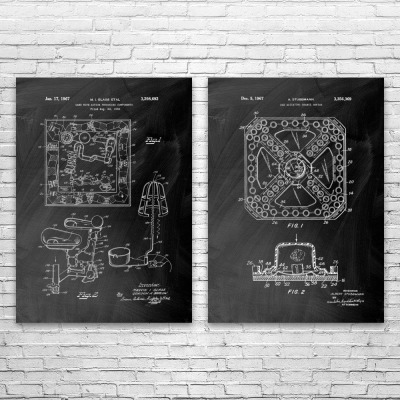 Board Game Patent Wall Art Set of 2