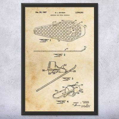Snow Shoe Patent Wall Art