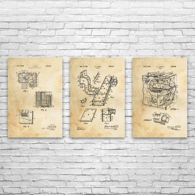 HVAC Patent Wall Art Set of 3