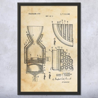 Rocket Engine Cooling Patent Wall Art