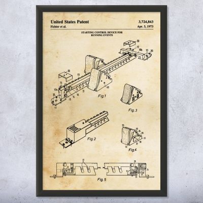 Starting Block Patent Wall Art