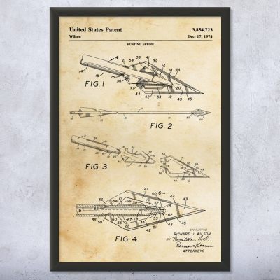 Arrow Head Patent Wall Art