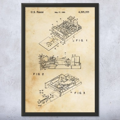 Floppy Disk Drive Patent Wall Art