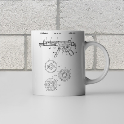 MP5 Submachine Gun Patent Mug