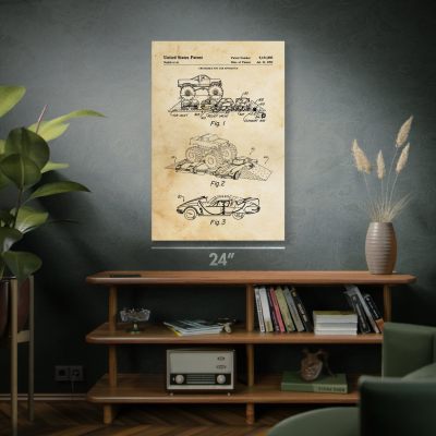 Monster Truck Toy Patent Wall Art