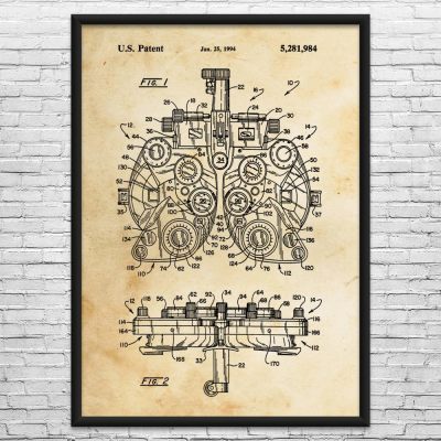 Phoropter Patent Wall Art