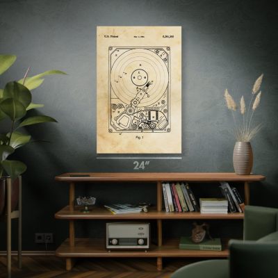Hard Drive Patent Wall Art