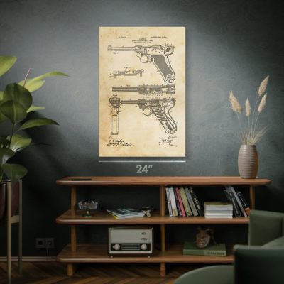 Luger Pistol Patent Wall Art