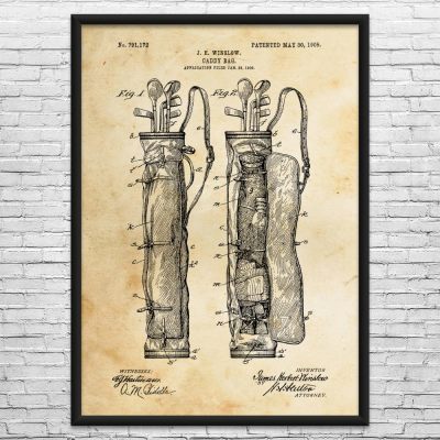 Golf Bag Patent Wall Art