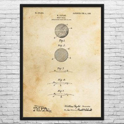 Golf Ball Patent Wall Art