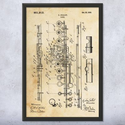 Flute Patent Wall Art