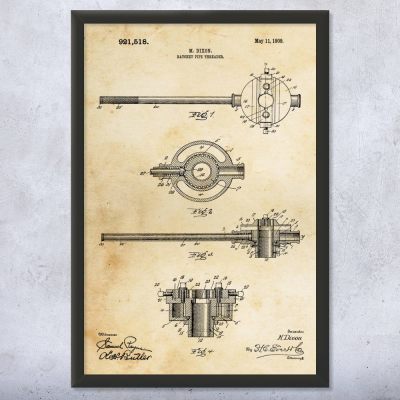 Pipe Threader Patent Wall Art
