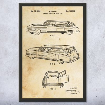Hearse Patent Wall Art