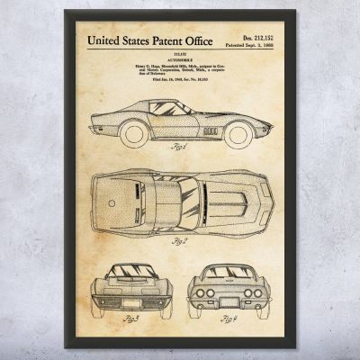 Mako Shark II Patent Wall Art