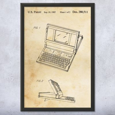 Laptop Computer Patent Wall Art