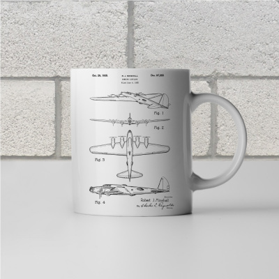 B-17 Bomber Patent Mug