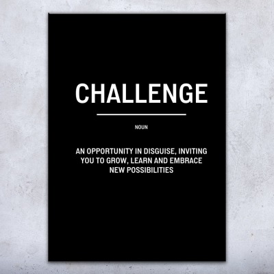 Challenge Definition Wall Art Bold