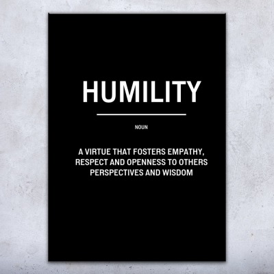 Humility Definition Wall Art Bold