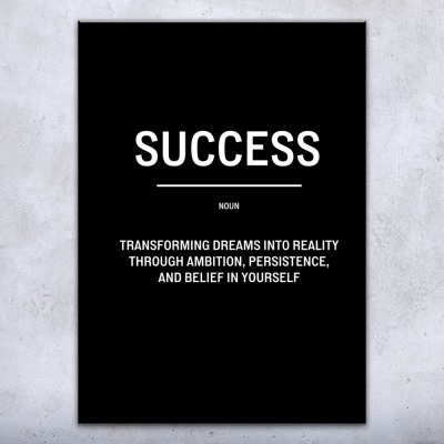 Success Definition Wall Art Bold
