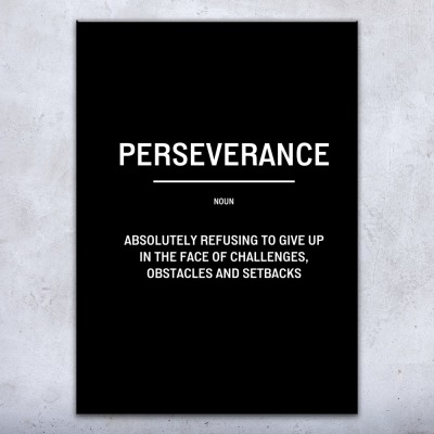 Perseverance Definition Wall Art Bold
