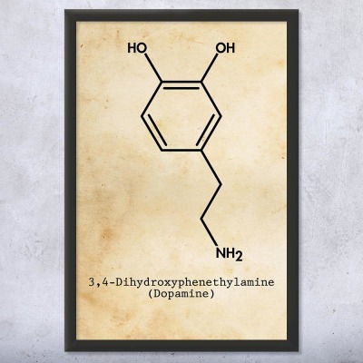 Dopamine Molecule Wall Art