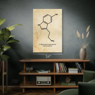 Serotonin Molecule Wall Art